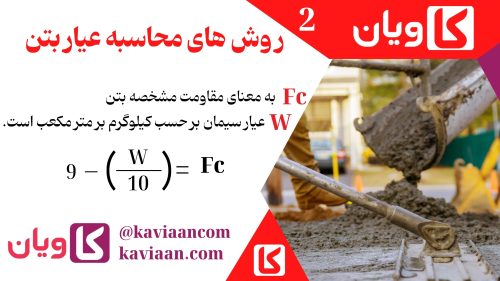 روش های محاسبه عیار بتن